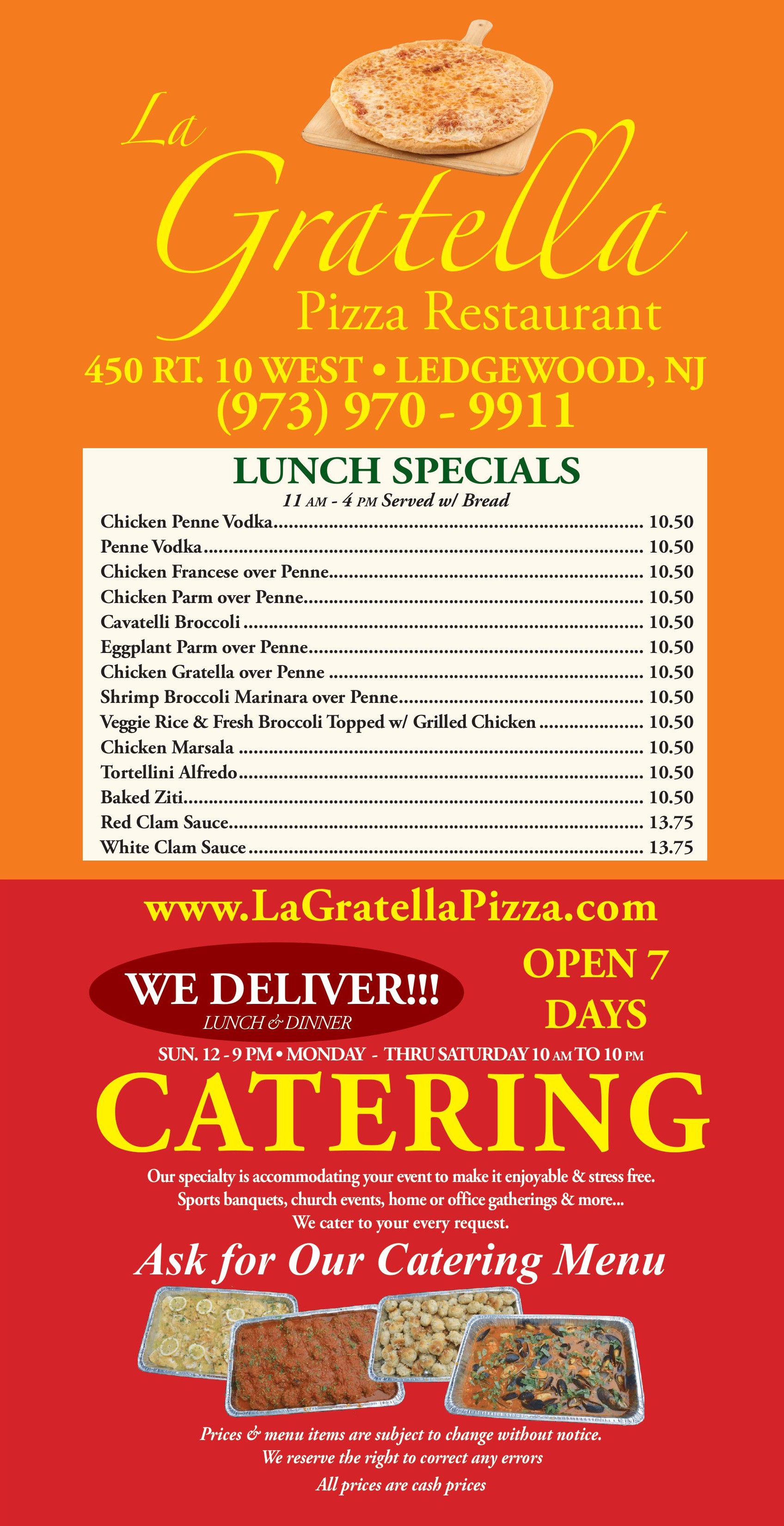 La Gratella Menu Ledgewood 3312025 1