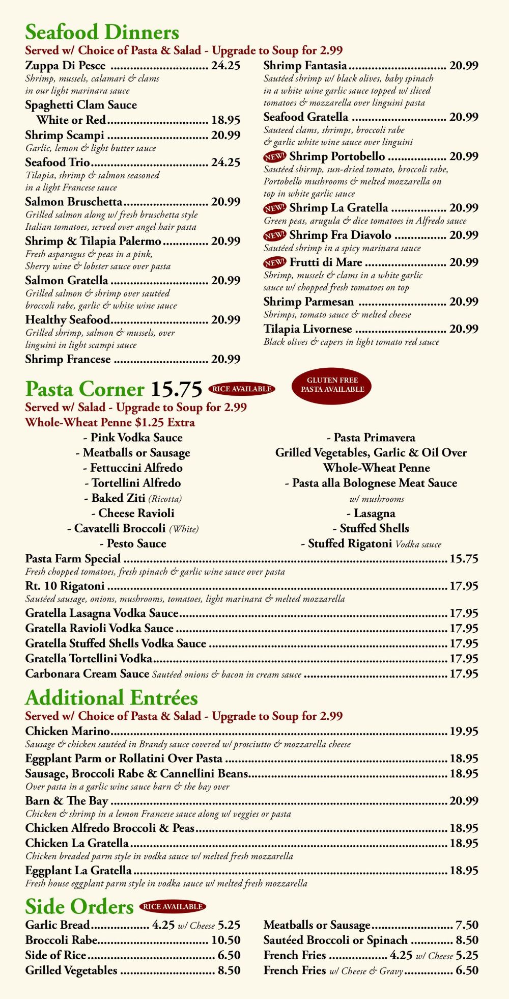 La Gratella Menu Ledgewood 3312025 4